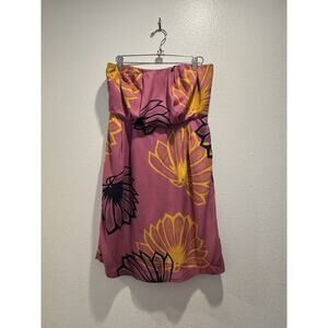 Sariah Women’s Multi Color Floral Print Strapless Dress Size 6 Floral Print Boho